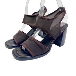 Vintage Nine West Womens Size 6.5 Mesh Ankle Strap Sandals